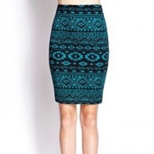 Print midi skirt